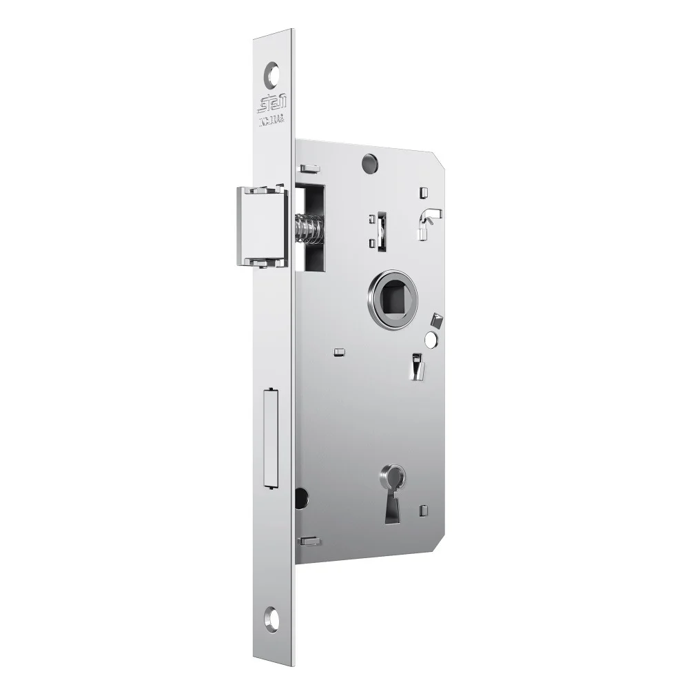 Imagem 2 de 5 do produto Fechadura Interna 813/37 Roseta Redonda Inox Cromado 40mm Stam