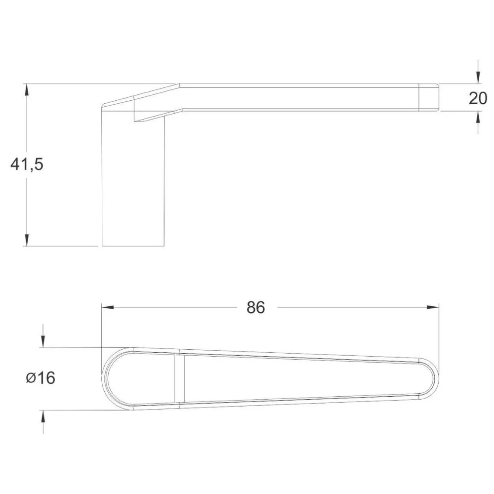 Imagem 4 de 5 do produto Fechadura Perfil Serralheiro Estreito 601-602/03 Branco 20mm Stam