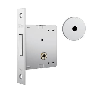 Fechadura De Segurança Trava Tetra Auxiliar 1002 Três Voltas Cromado 40mm Stam