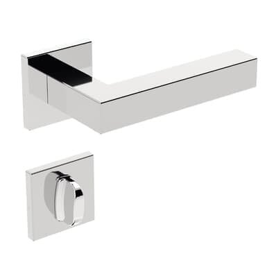 Fechadura Banheiro Inox Home Ix420 55mm Roseta Quadrada Rq2 Inox Polido Stam