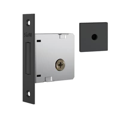 Fechadura De Segurança Trava Auxiliar 1004 Tetra Chave Roseta Quadrada1 Preto Fosco 40mm Stam