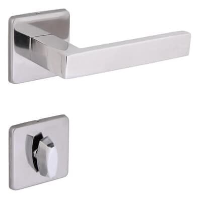 Fechadura Banheiro Quadratta 55mm Aço Inox Polido 5098900/55 Ip Arouca
