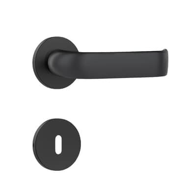 Fechadura Classic 3900 Interna Roseta Redonda Black Preta 55mm Stam