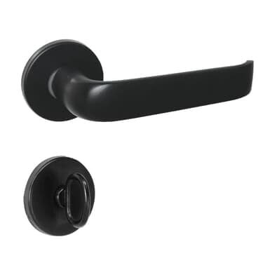 Fechadura Vitória Banheiro Roseta Redonda Preta 40mm 508449/40 Zep Arouca