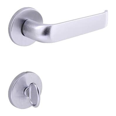 Fechadura Victória Banheiro Roseta Redonda Escovada 45mm 508449/6050/45 Arouca