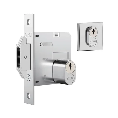 Fechadura 1006 Porta De Bater/correr Roseta Quadrada Cromada 45mm Stam