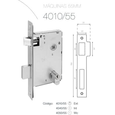 Fechadura Banheiro Lm 55mm Cromado 5080595/55 Zc Arouca — foto 3