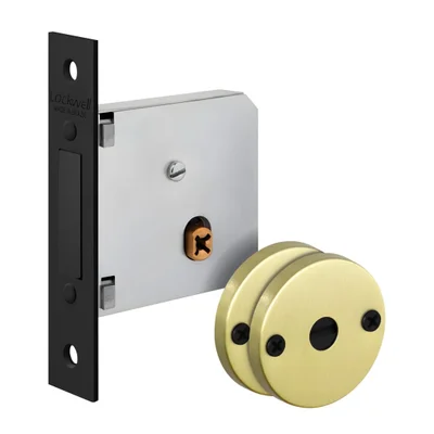 Fechadura Tetra Auxiliar Supertrava Quadrichave 40mm Redonda Latão Acetinado 913 Lockwell