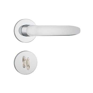 Fechadura Banheiro 823/11 Roseta Cromado 40mm Com Raio Stam