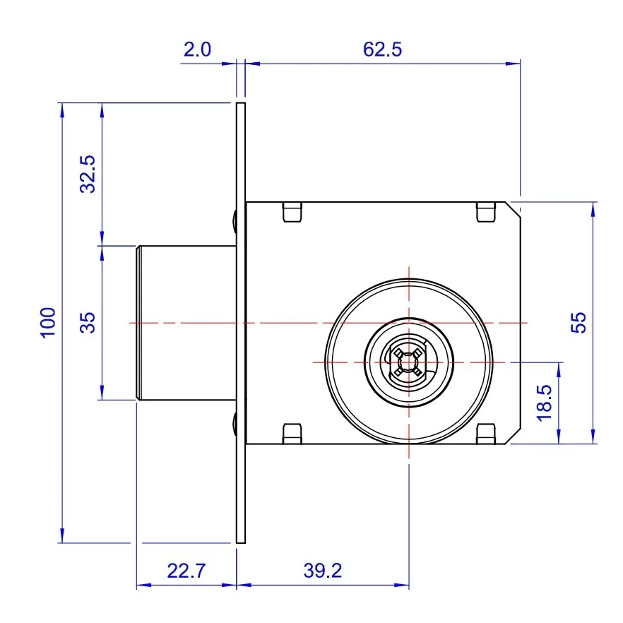 Imagem 3 de 4 do produto Fechadura Trava Tetra Auxiliar 140 R68 Roseta Redonda Cromo Acetinado 40mm Papaiz