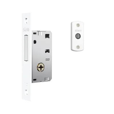 Fechadura De Segurança Trava Auxiliar 1003 Tetra Chave Branco 18mm Stam