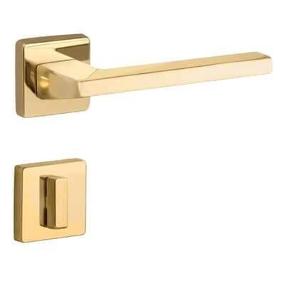 Fechadura Design Lipe Banheiro 55mm Latão Polido Dourado Lockwell
