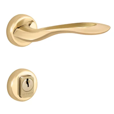 Fechadura Conceito Aero Externa 55mm Latão Acetinado Lockwell
