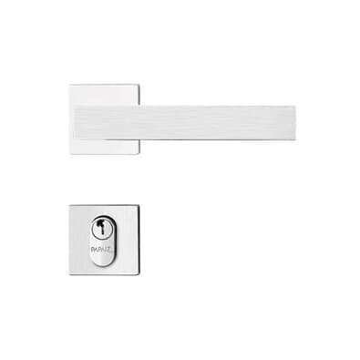 Fechadura Externa Aço Inox Mi610 St2 R242 55mm Roseta Escovada Linea Inoxvita Papaiz