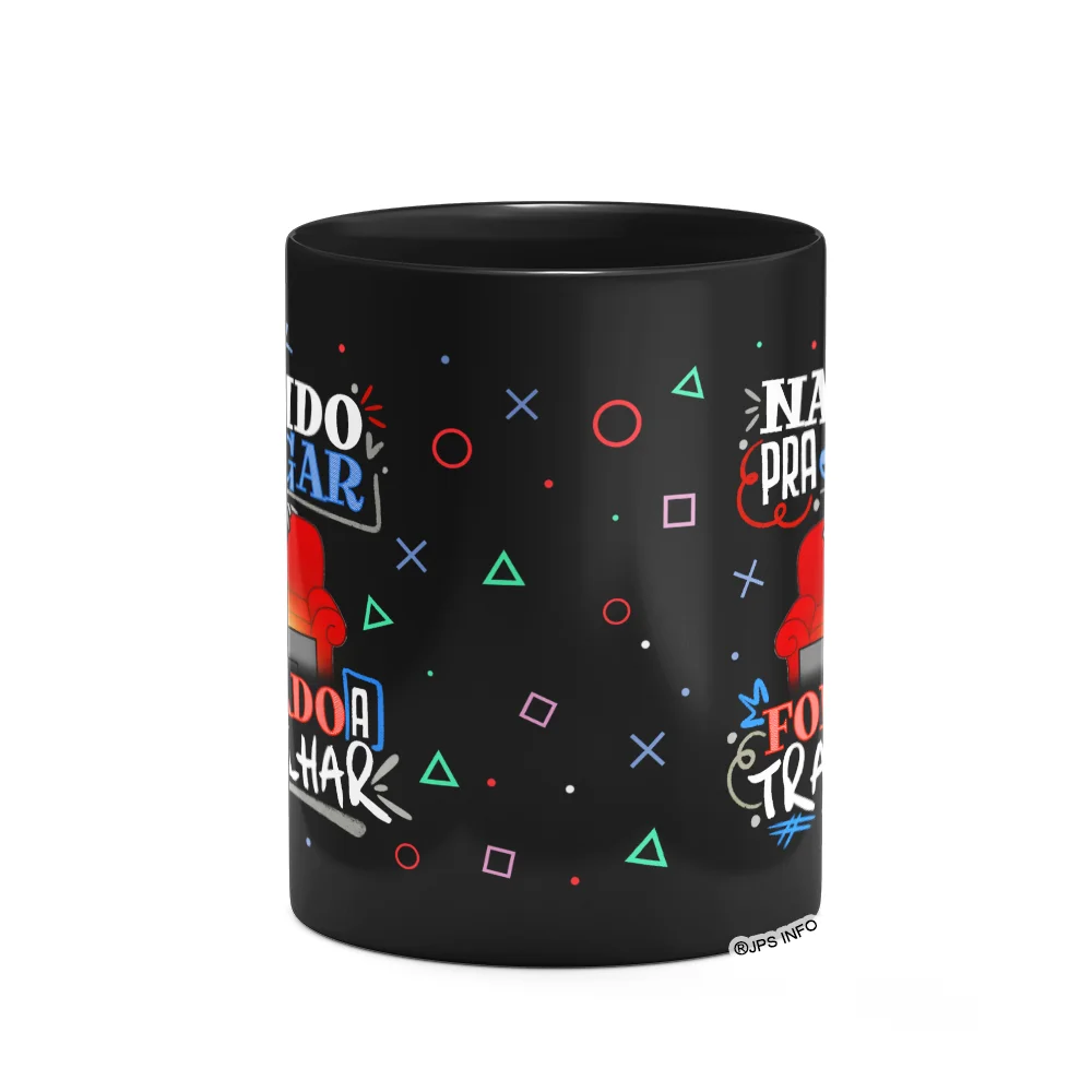 Imagem 2 de 3 do produto Caneca Gamer Funny - Nascido Para Jogar Video Game - Preta