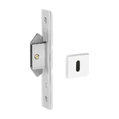 Fechadura Interna 622 Porta De Correr Asa De Avião 45mm Ros529 Cromo Acetinado Haga