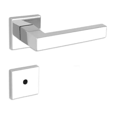 Fechadura Victória Banheiro Roseta R529 M109 55mm Inox Polido Cr Haga