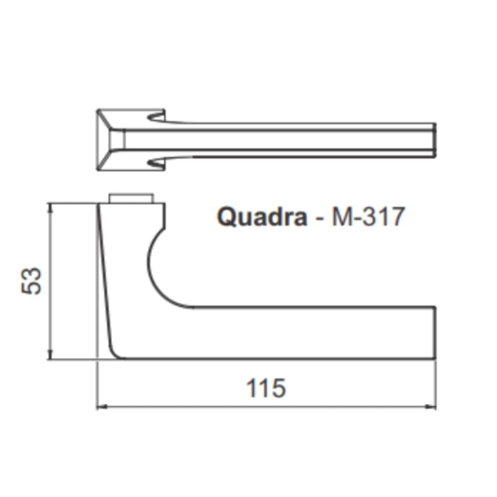 Imagem 5 de 5 do produto Fechadura Quadra Externa Multiponto 55mm Roseta 529 I430 M317 Cromado Haga