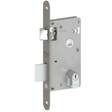 Fechadura 1039 Externa 40mm Inox Escovado Arredondada Lingueta Cheia Tai 3352b Haga