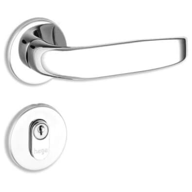 Fechadura Pratika Externa 40mm Roseta 527 M106 Inox Polido Cr Haga