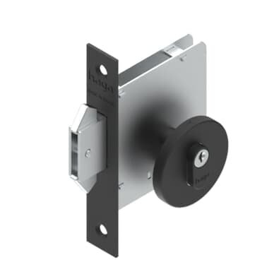 Fechadura Externa 620 Porta De Correr Asa De Avião 45mm Ros529 Preta Haga