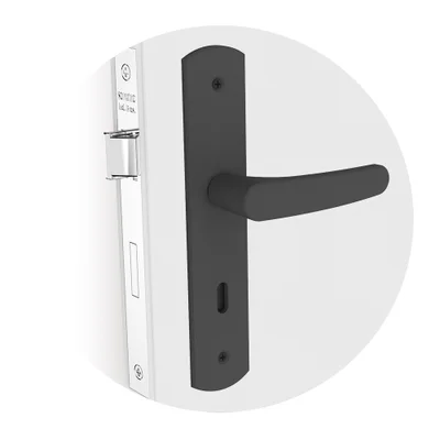 Fechadura Interna Ipanema Reta Esp27 Preto 40mm (40x53) Soprano
