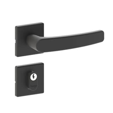 Fechadura Nano Externa Roseta 520 Quadrada M139 40mm Preta Haga