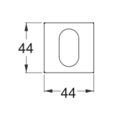 Fechadura Nano Externa Roseta 520 Quadrada M139 40mm Preta Haga — foto 3