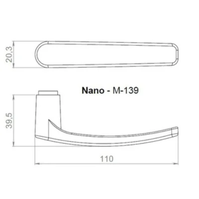 Fechadura Nano Externa Roseta 520 Quadrada M139 40mm Preta Haga — foto 5