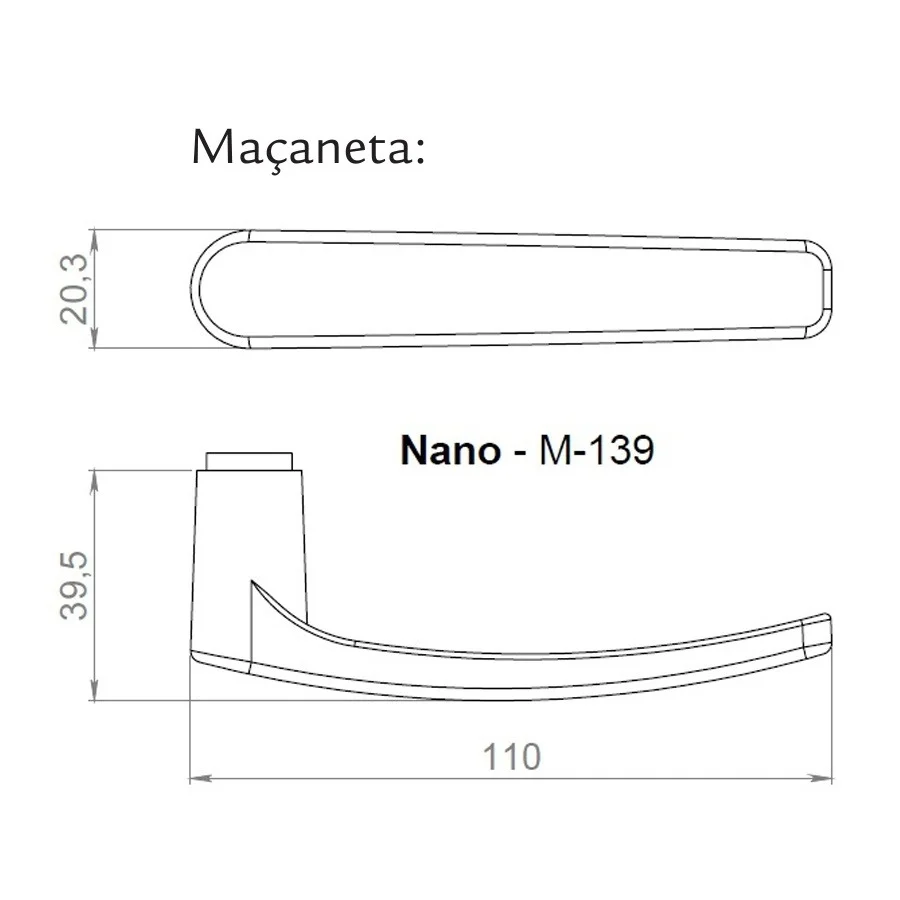 Imagem 4 de 4 do produto Fechadura Nano Externa Roseta 527 M139 40mm Preta Haga