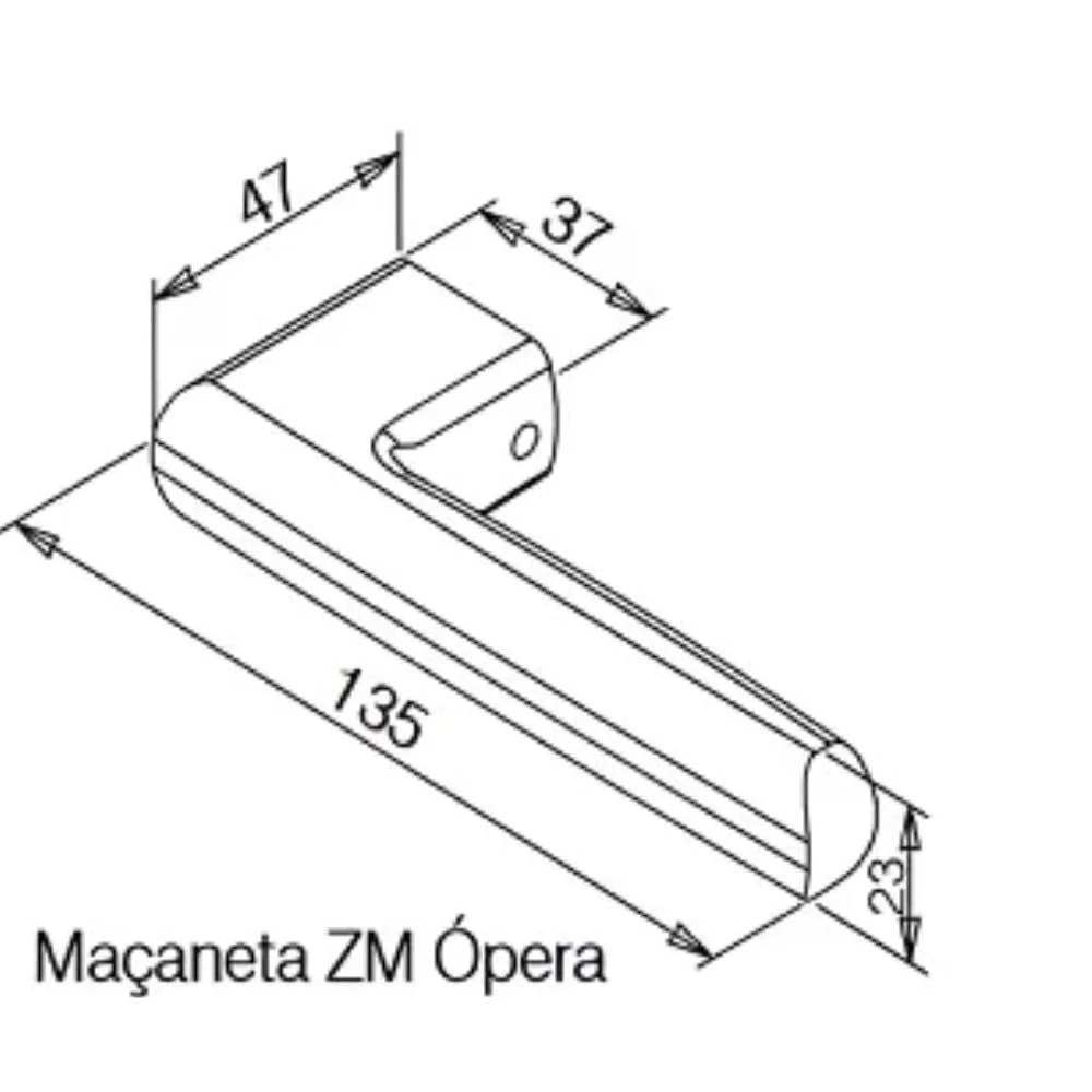 Imagem 3 de 5 do produto Fechadura Opera Interna Rq4 201-55pi Cromado 55mm Pado