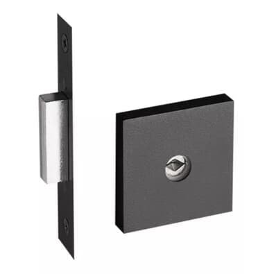 Fechadura Trava Auxiliar Tetra Chave 1500 Quadrada Preta Ep 40mm Pado