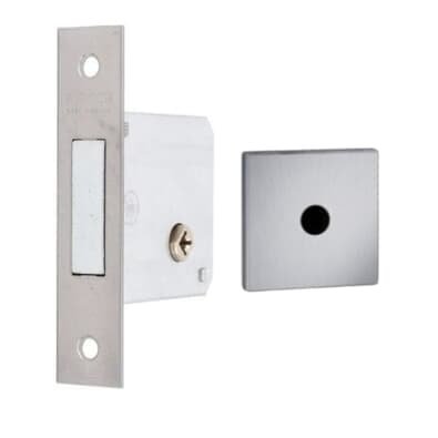 Fechadura F2000 Trava De Segurança Tetra Chave Roseta Quadrada Escovada 40mm Aliança