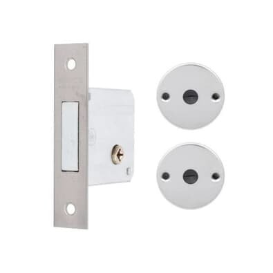 Fechadura F2000 Trava De Segurança Tetra Chave Roseta Redonda Cromada 40mm Aliança