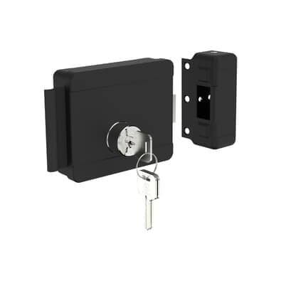 Fechadura Elétrica 12v Cilindro Ajustável Abertura Para Direita Ou Esquerda Roseta Cromada Soprano