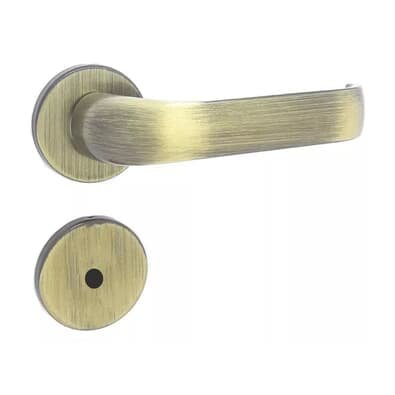 Fechadura Pratika Banheiro 40mm Roseta 527 M106 Oxidado Haga
