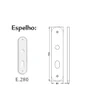 Fechadura Brava Tetra Chave 40mm E280 M105 Inox Polido Cr Haga