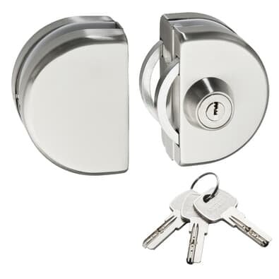 Fechadura De Pressão Para Porta De Correr Vidro/vidro 059 Pk Multiponto Vp523 Inox Escovado Soprano