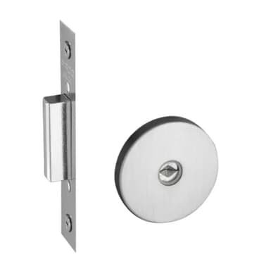 Fechadura Trava Auxiliar Tetra Chave Ix 1000 Redonda Inox Escovado 40mm Pado