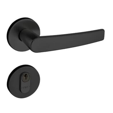 Fechadura Concept Externa 40mm Roseta Preta Rr1 401-40ce Ccz-55 Ep Pado