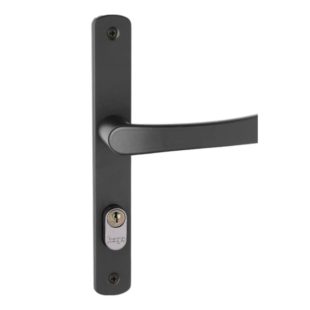 Imagem 3 de 5 do produto Fechadura Berlin Externa Perfil Estreito 21mm E225 M138 Preto Haga