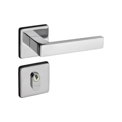 Fechadura Concept Externa 471-40ce Rq1 Ecoinox Roseta Quadrada Inox Polido 40mm Pado