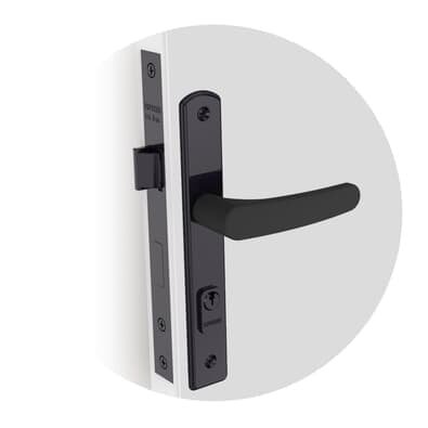 Fechadura Perfil Estreito Ipanema Externa 20mm Preta (20x53 Py45) Soprano