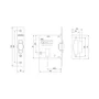 Fechadura Rolete Para Porta Pivotante Classic Chave Multiponto Roseta Quadrada Cromada 45mm Soprano