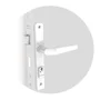 Fechadura Popline Perfil Estreito Externa 20mm Branca (20x53 Py45) Soprano