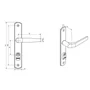 Fechadura Popline Perfil Estreito Externa 20mm Branca (20x53 Py45) Soprano