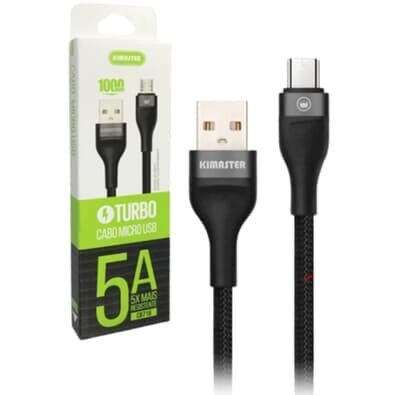 Cabo De Dados V8 1m 20w Qc Micro Usb Kimaster Cb718