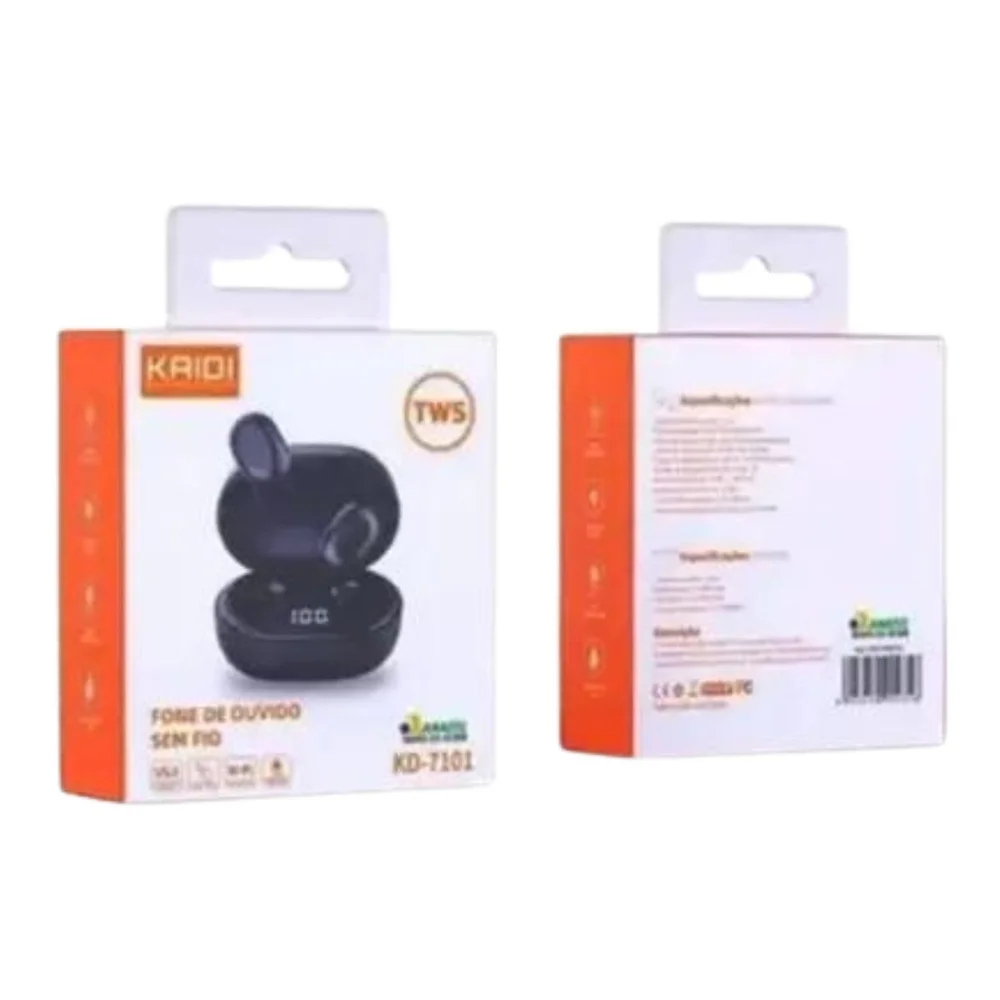 Fone de ouvido Kaidi KD 7101 Bluetooth Preto - view 3
