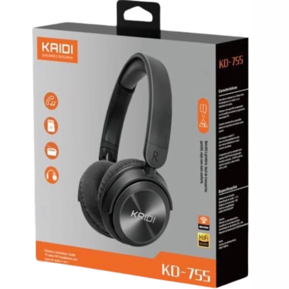 Fone de ouvido Bluetooth Kaidi KD 755 - view 3
