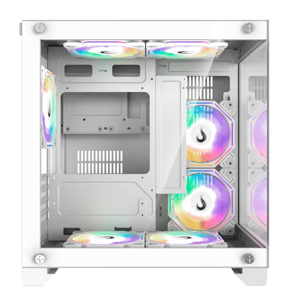 Imagem 5 de 5 do produto Gabinete Gamer Rise Mode Galaxy Glass M Mini M-ATX Lateral e Frontal em Vidro Temperado Sem FANs Branco - RM-GA-GGMN-FW
